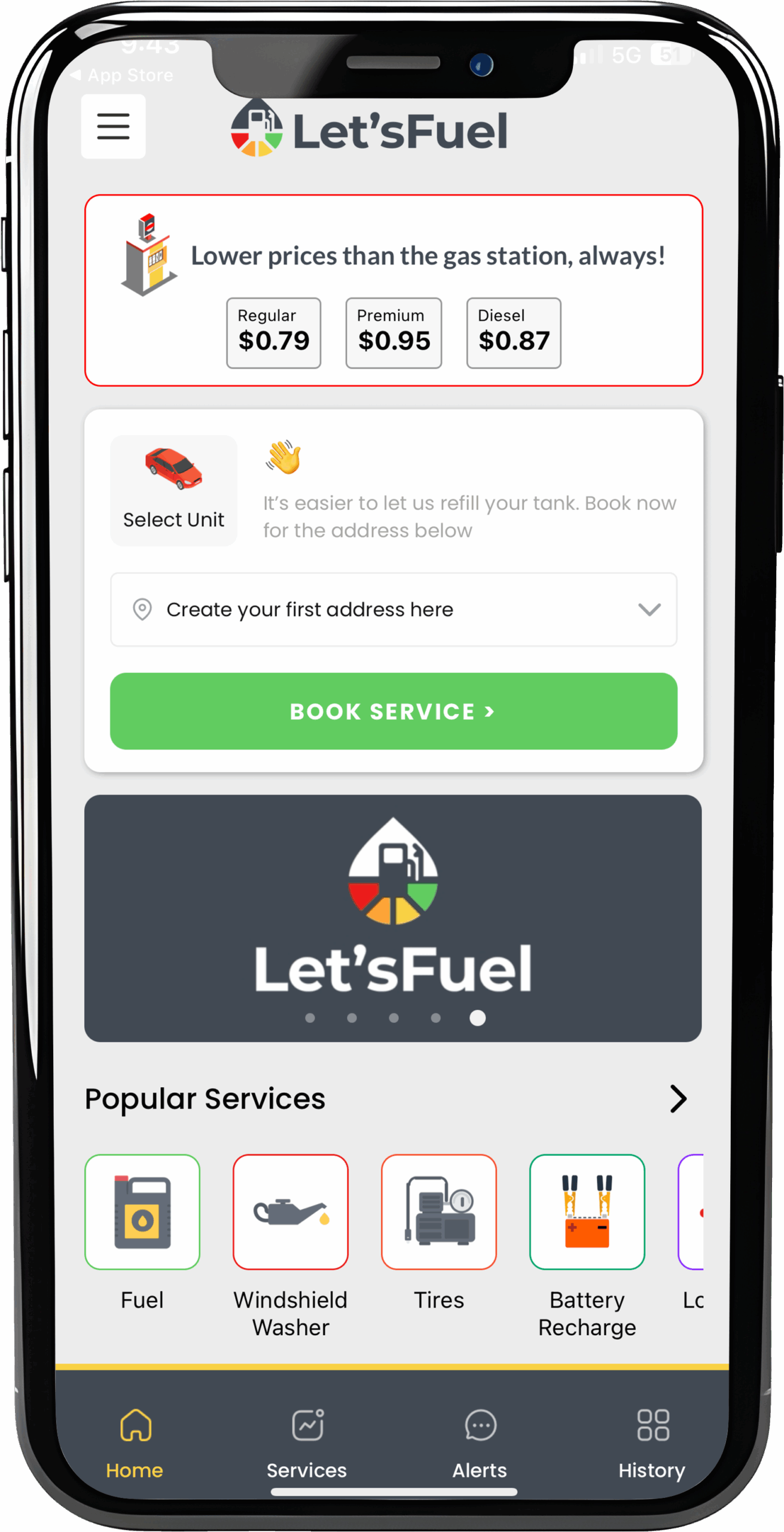 lets fuel cellphone mockup